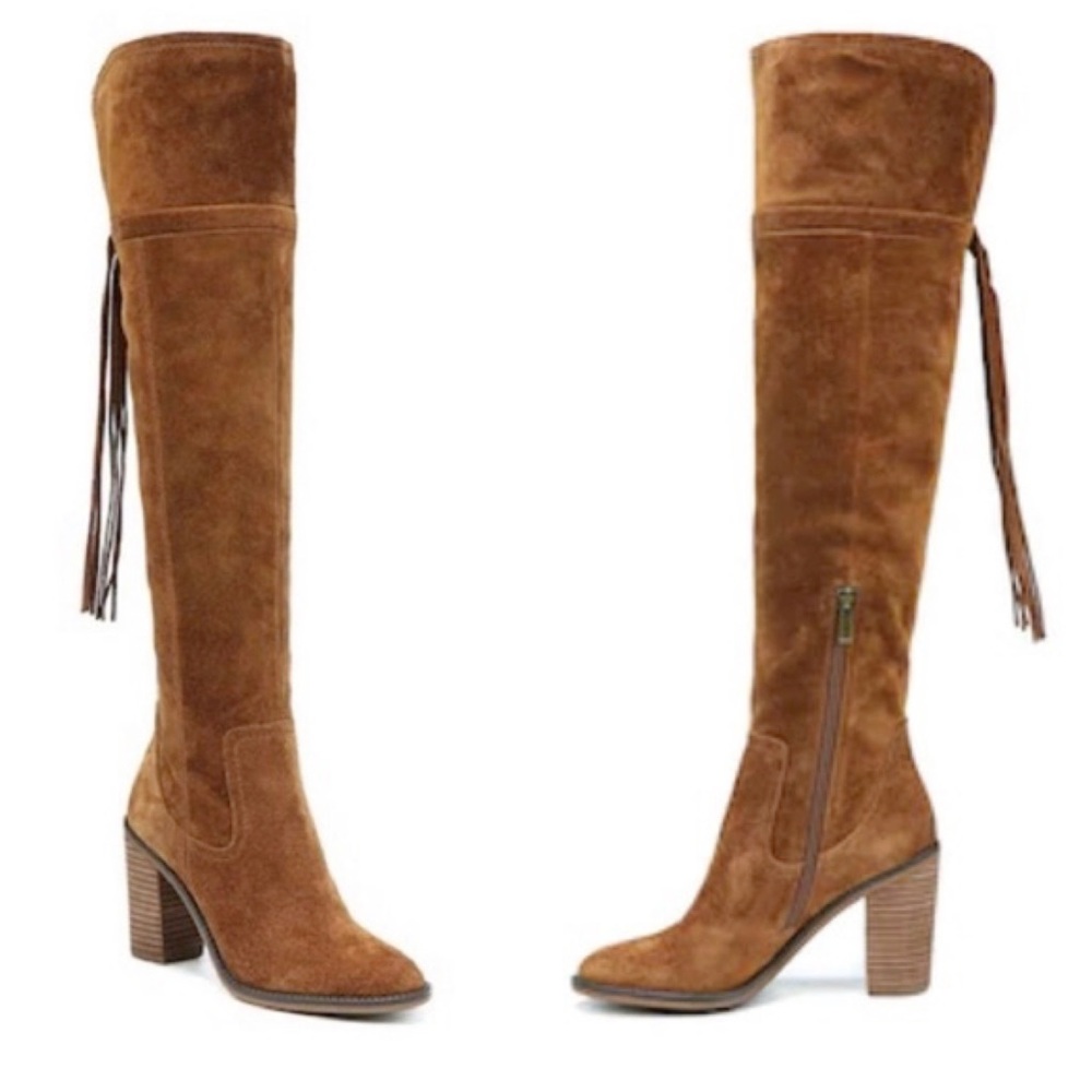 Franco Sarto Brown Over the Knee Boots